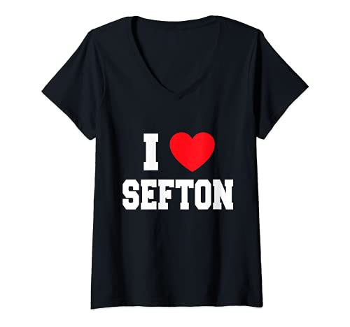 Mujer Me encanta Sefton Camiseta Cuello V