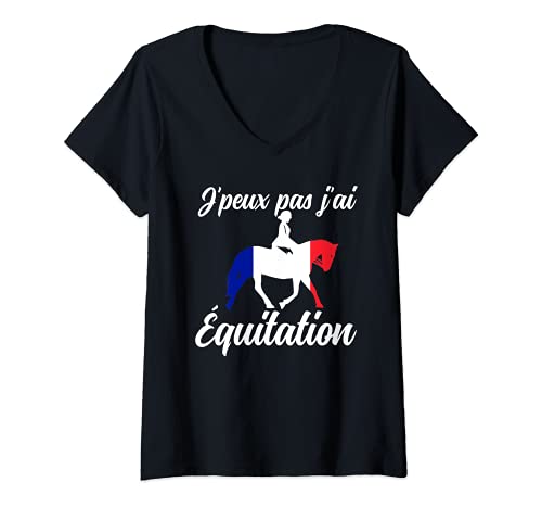 Mujer Yo puedo no he equitativo Francia Camiseta Cuello V