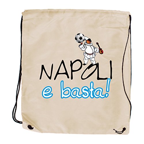 My Custom Style® Saco Bolsa Mochila a hombro de color "Napoli y basta. dimensio