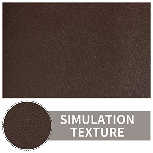 Myuilor Pegatinas de cuero autoadhesivas de reparación de cuero de simulación de cuero utilizado en sofás, muebles, asientos de conductor (marrón oscuro, 19.7 x 54 pulgadas)