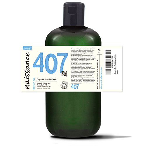 Naissance Jabón natural de Castilla BIO líquido 1 Litro – Vegano, sin perfumes ni sulfatos.