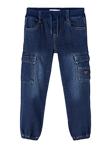 NAME IT NMMBOB DNMTAVIDS 3531 Cargo Pant Noos Jeans, Dark Azul Denim, 86 cm para Niños