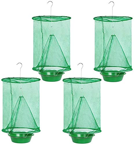 NANYA Trampa de la Mosca del Rancho Atrapa Insectos Trampa para Colgante Atrapa Insectos rampa Mosca Exterior para Granjas restaurantes Parques (4pack)