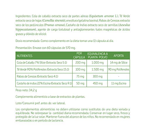 Nature Essential Complemento Alimenticio Cola de Caballo Complex 3.250 mg - 60 Cápsulas