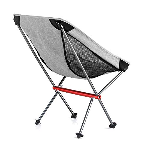 Naturehike La Silla de Camping portátil Puede soportar 150 kg, es Ultraligera y Plegable, y se Puede Montar y Desmontar rápidamente (Gris)