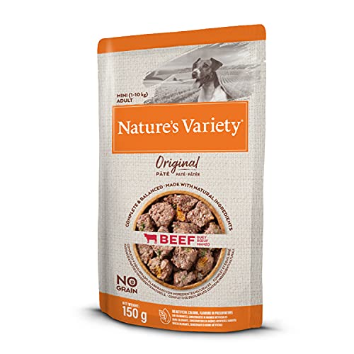 Nature's Variety Original No Grain - Paté para perros adultos mini con buey 150 g