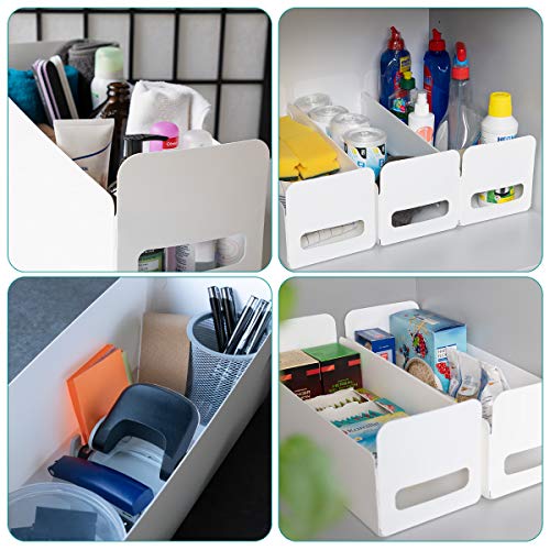 Navaris Set de 3 cajas de almacenamiento para la cocina y el baño - organizadores impermeables para cajones - para cosméticos pañales toallas