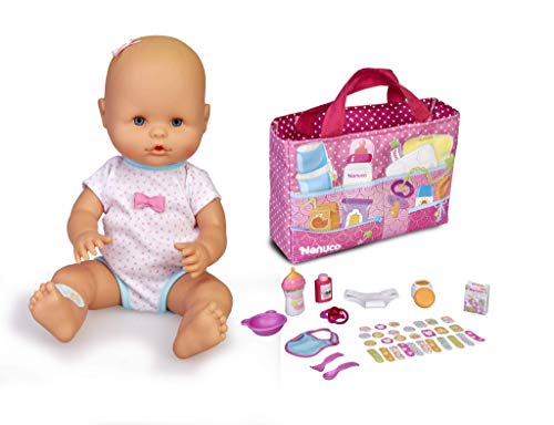 Nenuco- Pañalera, muñeca bebé con Bolso de Accesorios (Famosa 700015831)