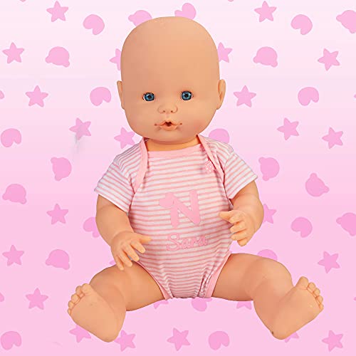 Nenuco - Sara, muñeca 11 funciones interactivas: cierra los ojos, come papilla, bebe biberón, hace babitas, pipí en orinal, popó en pañal, llora, se baña, se mueve y huele a bebé. FAMOSA (700015154)