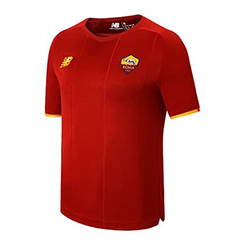 New Balance Camiseta de Manga Corta del AS Roma, equipación Local, Temporada 2021/22, Unisex