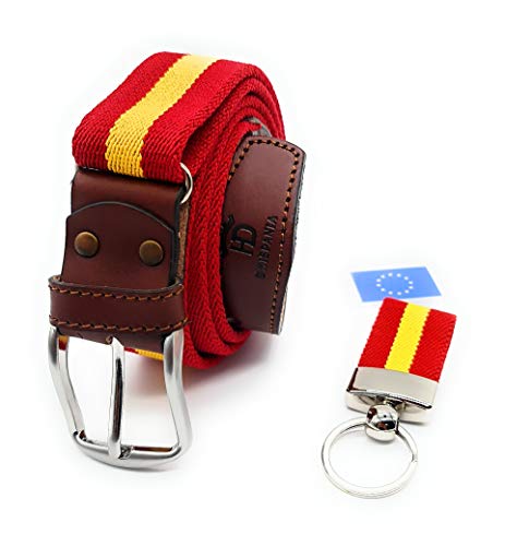 (NEW)- Cinturón bandera de España Y llavero bandera a juego