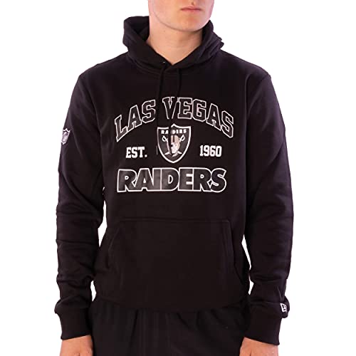 New Era Sudadera con capucha, diseño de NFL, MBA, MLB, edición limitada, Las Vegas Raiders Black, XL