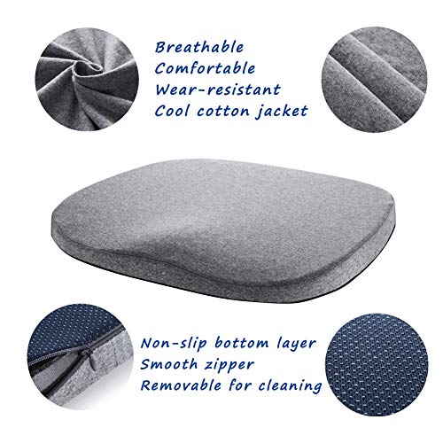 NewMum Cojín de Asiento de Gel, Espuma de Memoria ecológica, sensación de Hielo a Temperatura Constante, aliviar el estrés, prevenir la ciática, Adecuado para Oficina, automóvil, Asiento de hogar