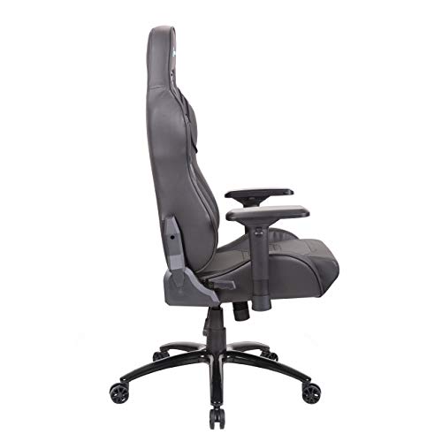 Newskill Valkyr - Silla gaming profesional con asiento microperforado para mejor sensación térmica (sistema de balanceo y reclinable 180 grados, reposabrazos 4D) - Color Negro