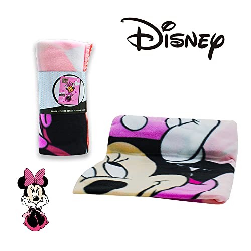 Neww Manta Infantil Minnie Mouse, Tipo Polar Extra Suave, 100x140cm Producto Oficial