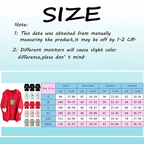 NHNKB Sudadera con capucha para mujer con diseño de rana, rojo, S