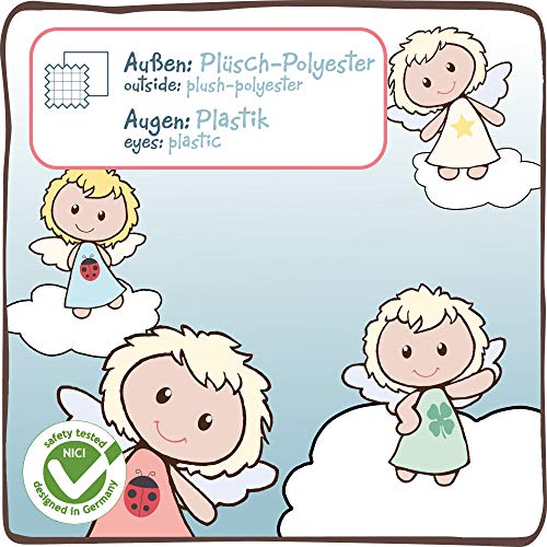 NICI Llavero ángel de la guarda con símbolo de corazón 7cm, blanco (46121)
