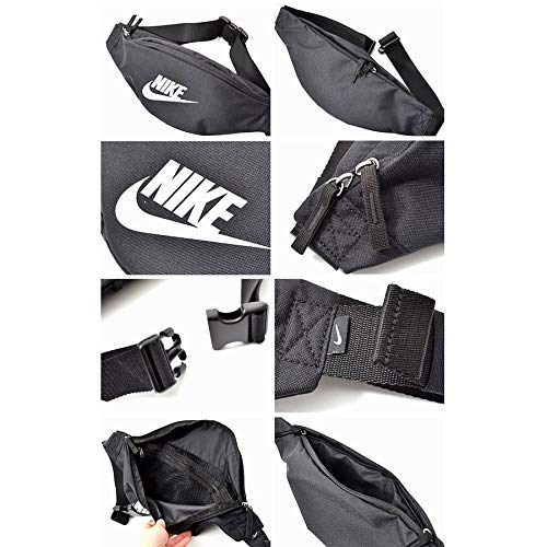 Nike Nk Heritage Hip Pack Bolsa Lona de Deporte, Unisex Adulto, Black/Black/(White), MISC