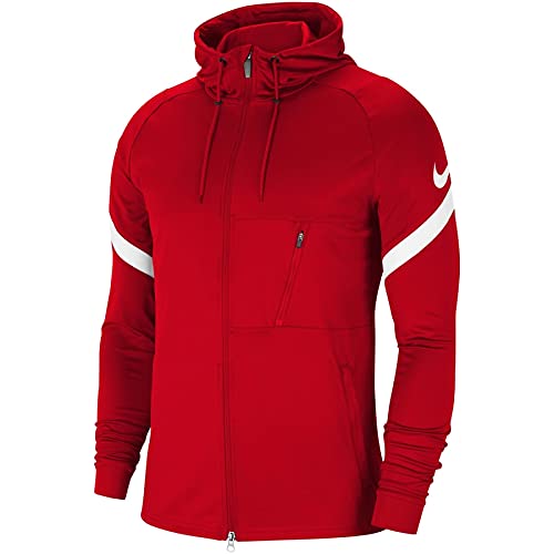 NIKE Strike 21 Full-Zip Jacket Chaqueta con Cremallera Completa, Rojo y Blanco, S/M para Hombre