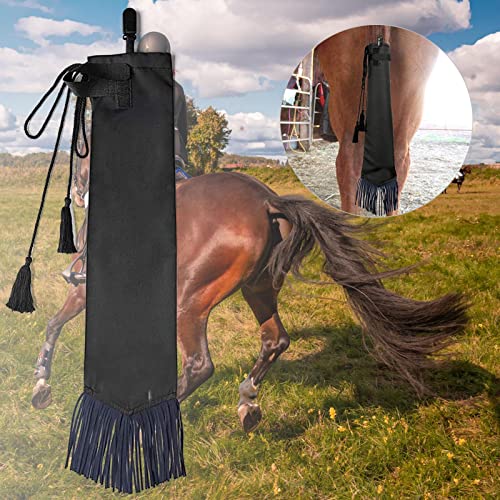 Niktule Trenza en la cola – Bolsa protectora duradera para cola de caballo, bolsas de almacenamiento de cola de animales impermeables con borlas para proteger al caballo