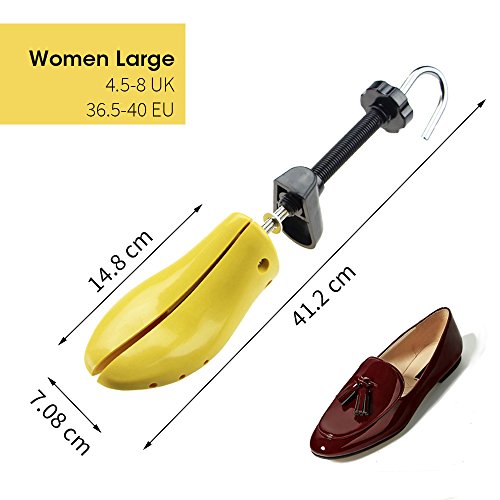 Nincha profesional estirador de zapatos de plástico duro árbol de zapato, longitud ajustable, la anchura de horma de zapato durable para hombres y mujeres (mujeres 36.5-40 EU)