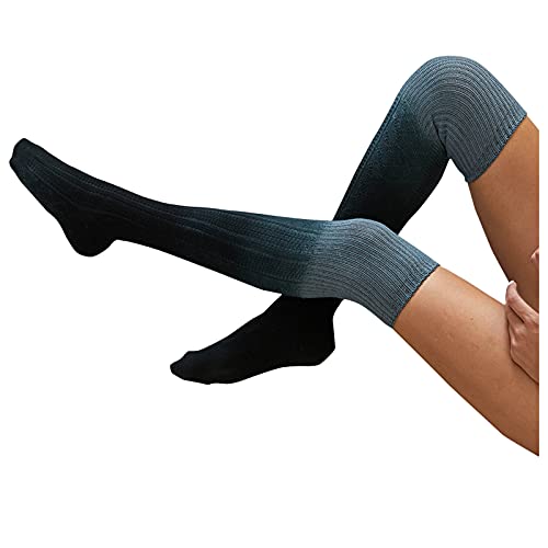 Niunu Calcetines de compresión para hombre y mujer, calcetines de compresión hasta la rodilla, para correr, para deportes y atletismo, b, S