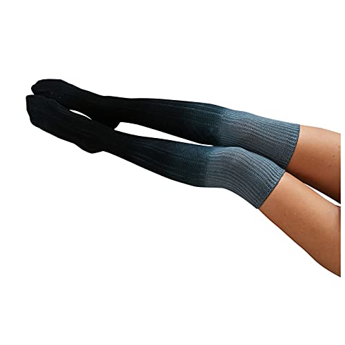Niunu Calcetines de compresión para hombre y mujer, calcetines de compresión hasta la rodilla, para correr, para deportes y atletismo, b, S