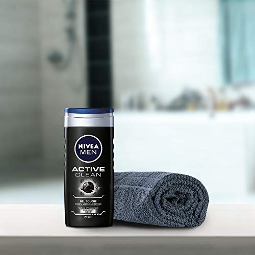 Nivea Men Gel de ducha Active Clean 250 ml – Edición limitada de Marquihos PSG