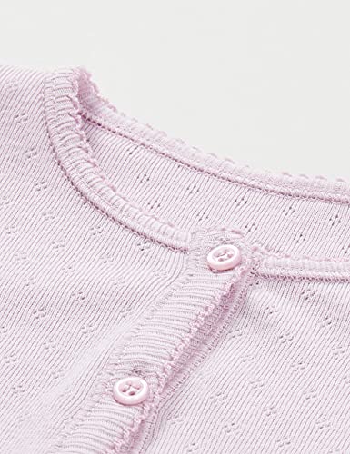 Noa Noa Miniature Baby Basic Doria Cardigan,Long Sleeve Jersey, Lavender Frost, 12 Meses para Bebés