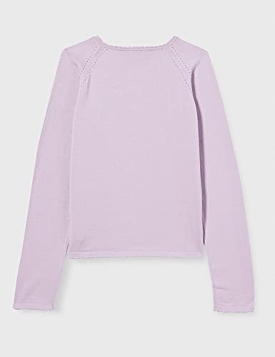 Noa Noa Miniature Mini Basic Light Knit Cardigan,Long Sleeve Jersey, Lavender Frost, 4 años para Niñas