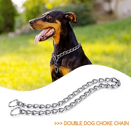 Nobleza - Collares para Perros, Collares de Acero Cadena Serpiente Metal para Adiestramiento, para Paseo y adiestramiento de Metal para Perros medianos y Grandes, 3.5 mm × 55cm