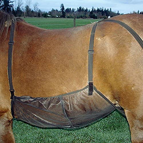 Nobranded Horse Fly Sheet Protector de Vientre Red de Abdomen Ajustable Alfombra cómoda para Exteriores Pony Elasticidad Antiarañazos Mosquito Protector de