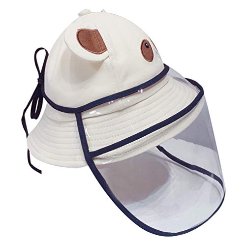 None Sombrero de Protección para Niños Protector Facial de Protección contra Salpicaduras de Saliva Visera Protectora de Cara Completa Sombrero de Pescador para Niños Niños Pequeños Al Aire Libre