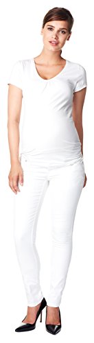 Noppies Jeans Otb Slim Leah - Vaqueros premamá Mujer, White - Weiß (White C001), W44
