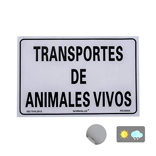 Normaluz RD20665 - Señal Adhesiva Transportes De Animales Vivos Adhesivo de Vinilo 20x30 cm