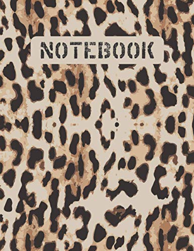 NOTEBOOK: Leopard College Ruled Notebook - 8.5 x 11 - 120 Pages