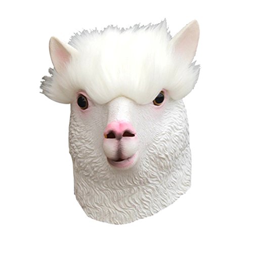 Novedad Halloween Disfraz Alpaca Latex Animal Head para regalos