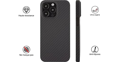 Novodio Carcasa para iPhone 13 Pro de Kevlar y fibra de carbono