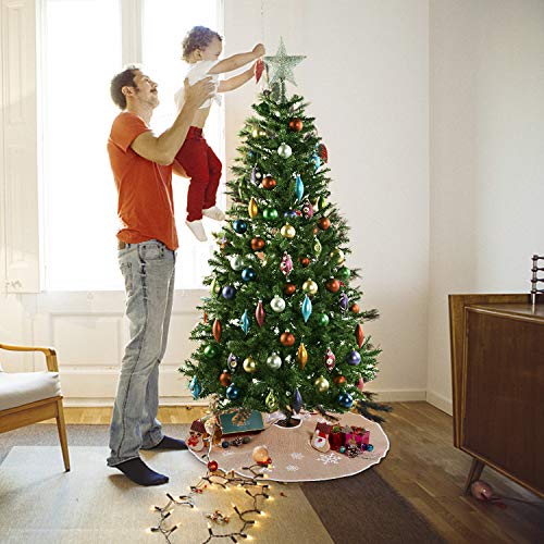 N&T NIETING - Falda para árbol de Navidad, decoración de interior y exterior, decoración de Navidad, Año Nuevo, fiesta, decoración para el hogar