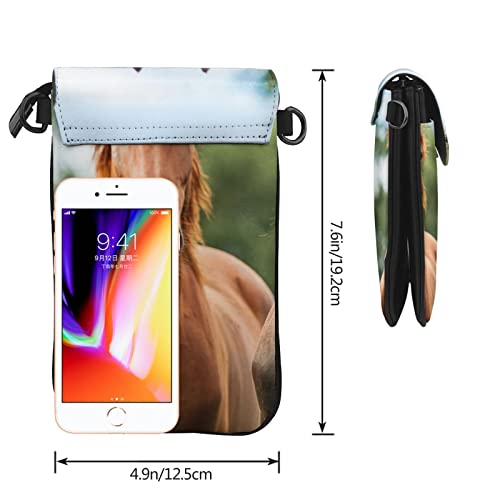 Nublado árbol caballo cruz cuerpo bolso pequeño teléfono celular bolso casual hombro bolsas para las mujeres