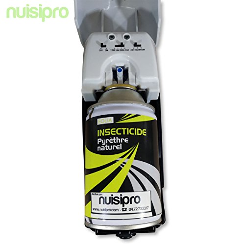 NUISIPRO - Difusor natural antimoscas, mosquitos, mosquitos, mosquitos, mosquitos con 3 recambios pierros naturales, 250 ml