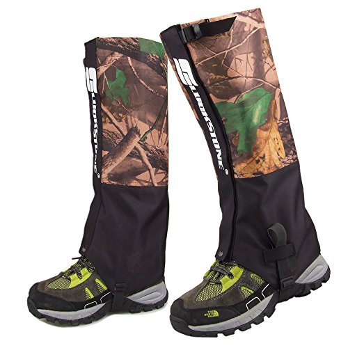 Oarea - Polainas de botas impermeables para caza altamente transpirables, polainas altas de pierna, leggings de nieve para senderismo, escalada, verde oscuro