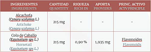 Obire Alcachofa + cola de caballo 430 mg. 60 capsulas
