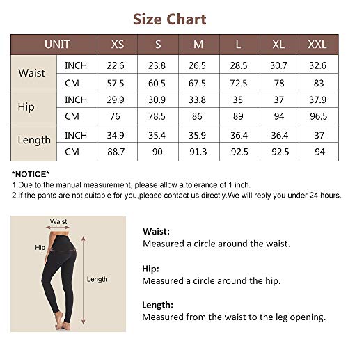 Occffy Leggings Mujer Fitness Cintura Alta Pantalones Deportivos Mallas para Running Training Estiramiento Yoga y Pilates P107 (Negro, XL)