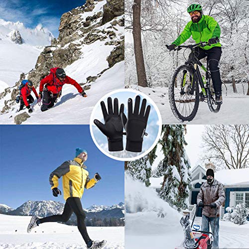 OHWHOA Guantes Invierno Impermeables por Hombre y Mujer, Guantes Moto Termicos Pantalla Táctil por Ciclismo, Running, Camping, Senderismo, Escalada, Combate, Esquiar