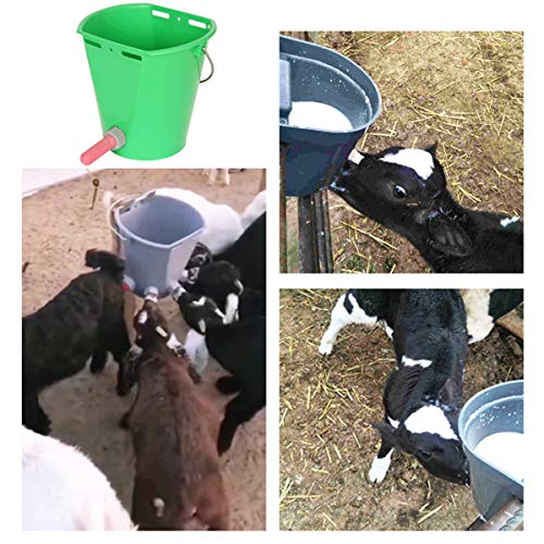 OJINYU Alimentador de Leche Farm & Ranch, alimentador de ordeño de 8 litros de Repuesto para cría de Ganado, Ganado ovino (Verde)