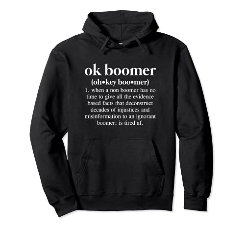 Ok Boomer Definición Sudadera con Capucha