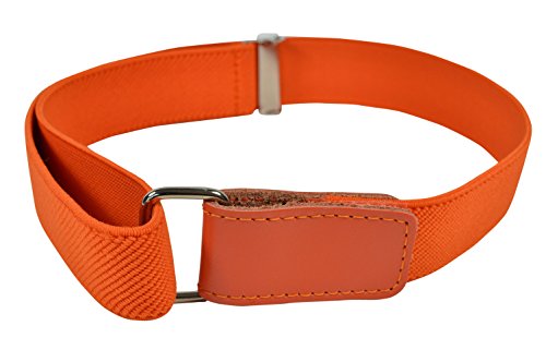 Olata Cinturón Elástico para los Niños/Niñas 1-6 Años con Hook y Loop Fijación. Naranja