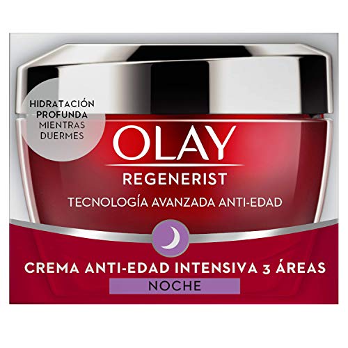 Olay Regenerist Crema de noche, Crema facial de noche sin fragancia con niacinamida y péptidos, 50 ml
