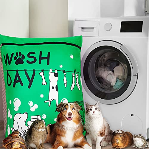olyee Bolsa de lavandería para mascotas para lavadora y mascotas, mantiene tu lavadora libre del pelo, ideal para perros, gatos, hámsteres, toallas de caballos, mantas, juguetes (verde)